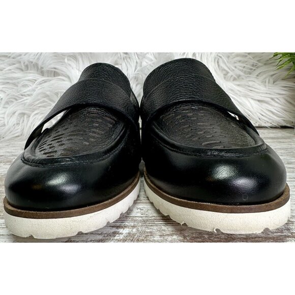 EARTH Loafer Women’s Size 9.5 Black Flat‎ Shoe Masio Leather Perforated Slip On - Picture 6 of 16